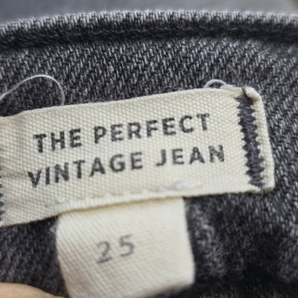 Madewell The Perfect Vintage Jean Raw Distressed Hem HIgh Rise Denim Jeans - Picture 10 of 11